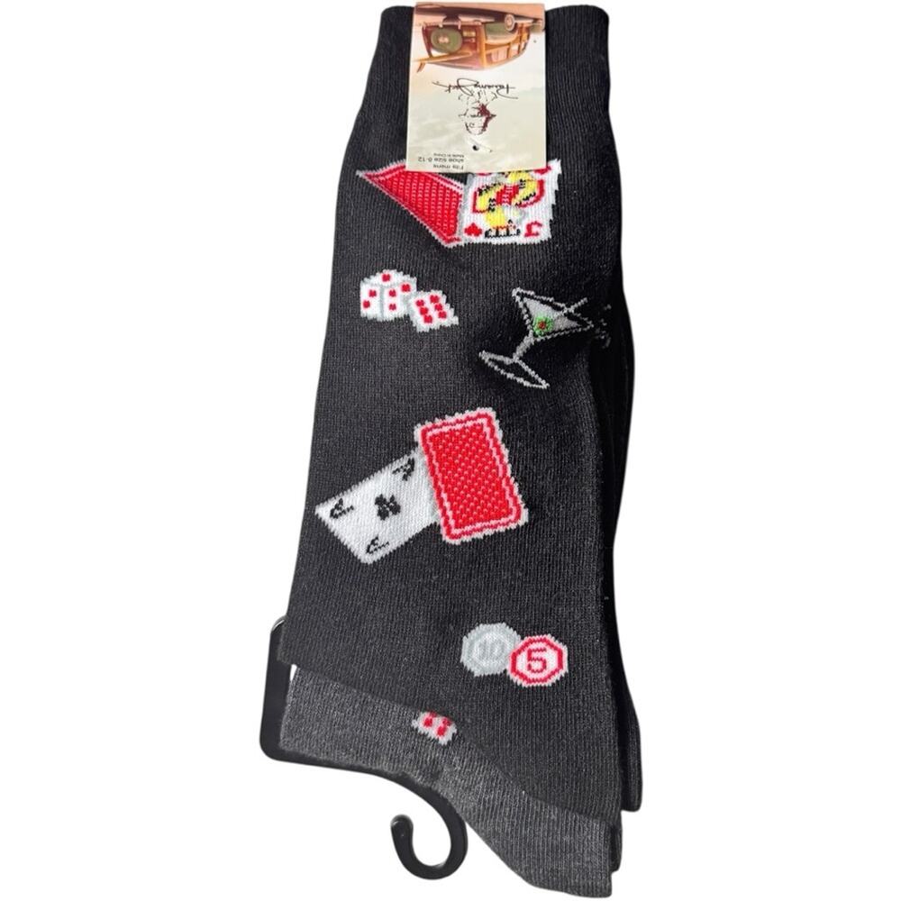 Panama Jack Men's Poker Themed Socks NWT